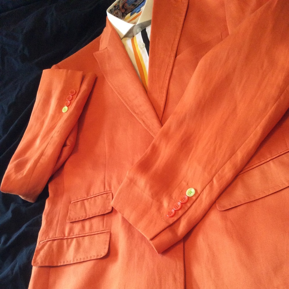 NEW MEN’S 2-PC SUIT TANGERINE
